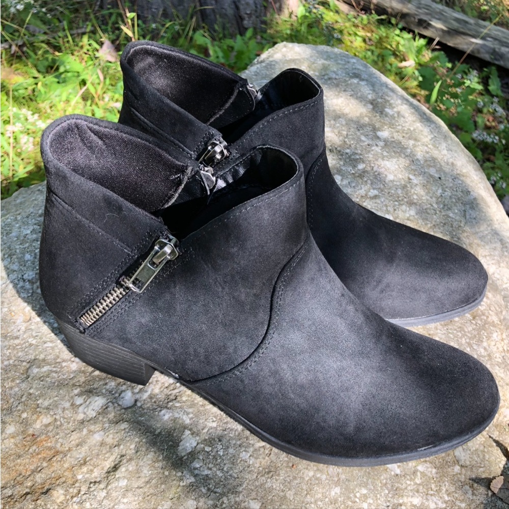 Sun+Stone Black Booties. Size 8. New, never worn.